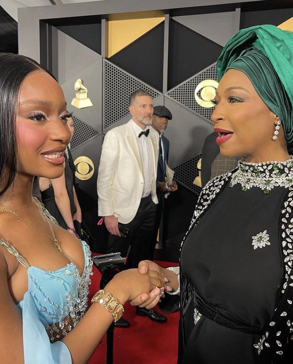 #NigeriaAtTheGrammys: ….of course the Honorable Minister @hanneymusawa and the FMACCE team were on ground to support our global superstars at the Grammys.