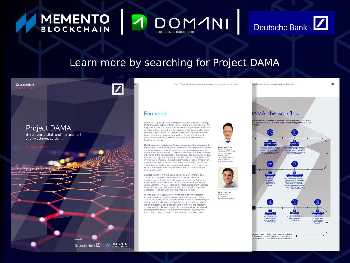 TheLordSwissLi1's tweet photo. 🧠 $DEXTF @DomaniProtocol #memento_blockchain @DeutscheBank #DB @bancaditalia #MAS @MAS_sg
#PROJECT_DAMA https://t.co/B1rPzXFxhH