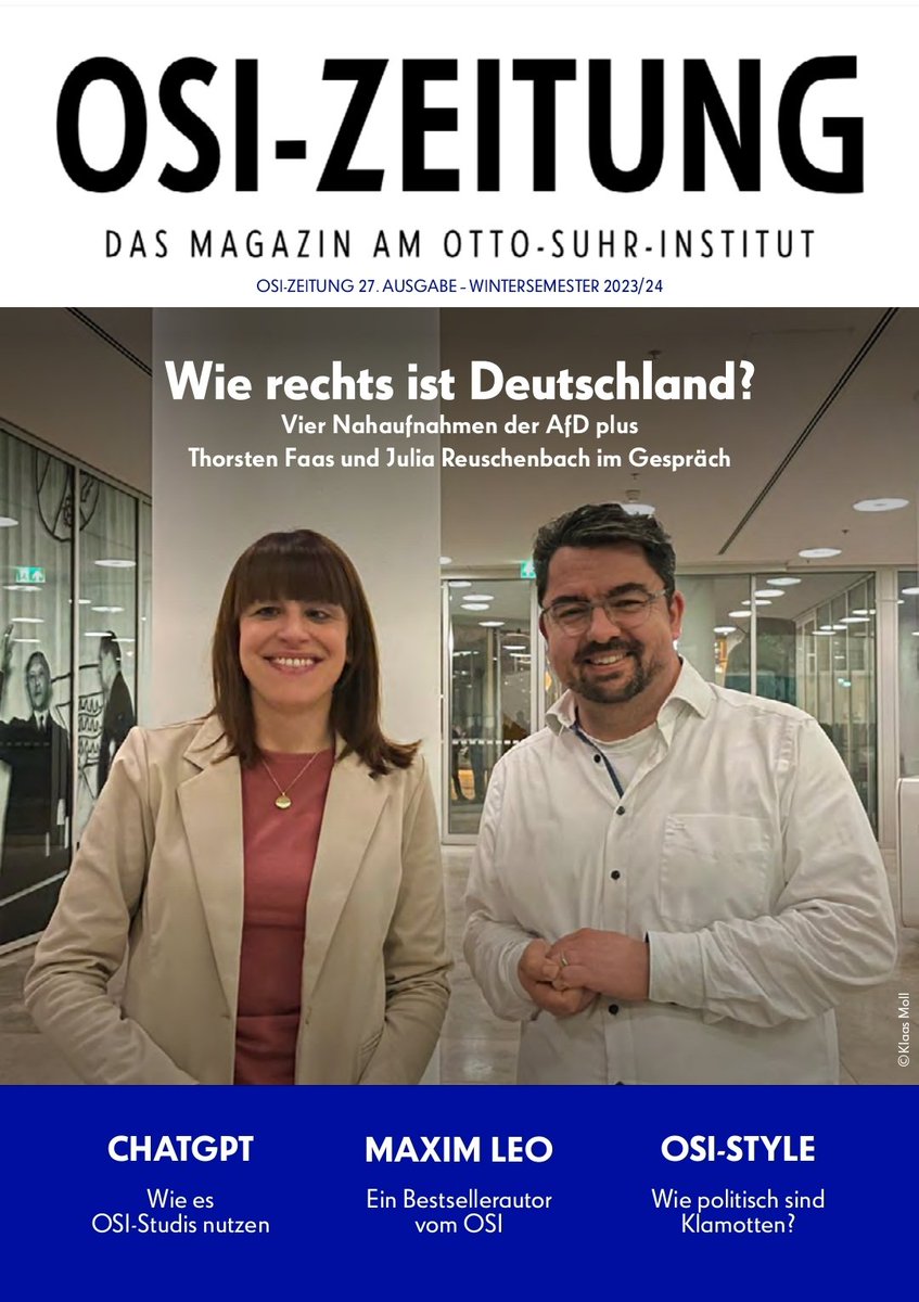 osi_zeitung's tweet photo. Die neue OSI-ZEITUNG ist da
https://t.co/fwwmvgd4B1

@FU_Berlin
@PolSozOsiFU @astafu @pukberlin @SenWGP @scriptsberlin @Einstein_Berlin @WZB_Berlin @WZB_Democracy @domaenedahlem @pascalmeiser @flueke @OSI_Club @ichgruessesie 
 @wahlforschung @netzwege_Go @maxplanckpress
#alumni https://t.co/4MQkBslfa3