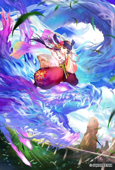 【仕事絵】SQUARE ENIX様の『ロマンシング サガ リ・ユニバース』にて、「SS零姫」を描かせて頂きました。ロマサガRS 
