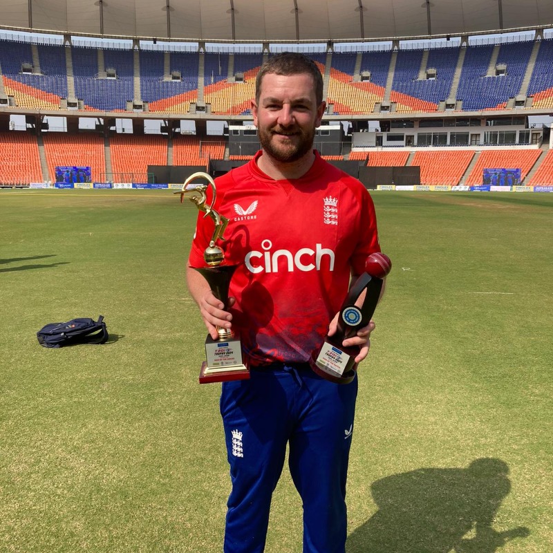 ECB_cricket's tweet photo. England Men's Physically Disabled team won the fifth and final match of their series in India. 

As @CallumFlynn4 picked up the player of the series award and Danny Hamm signed off his international career in style ⬇️