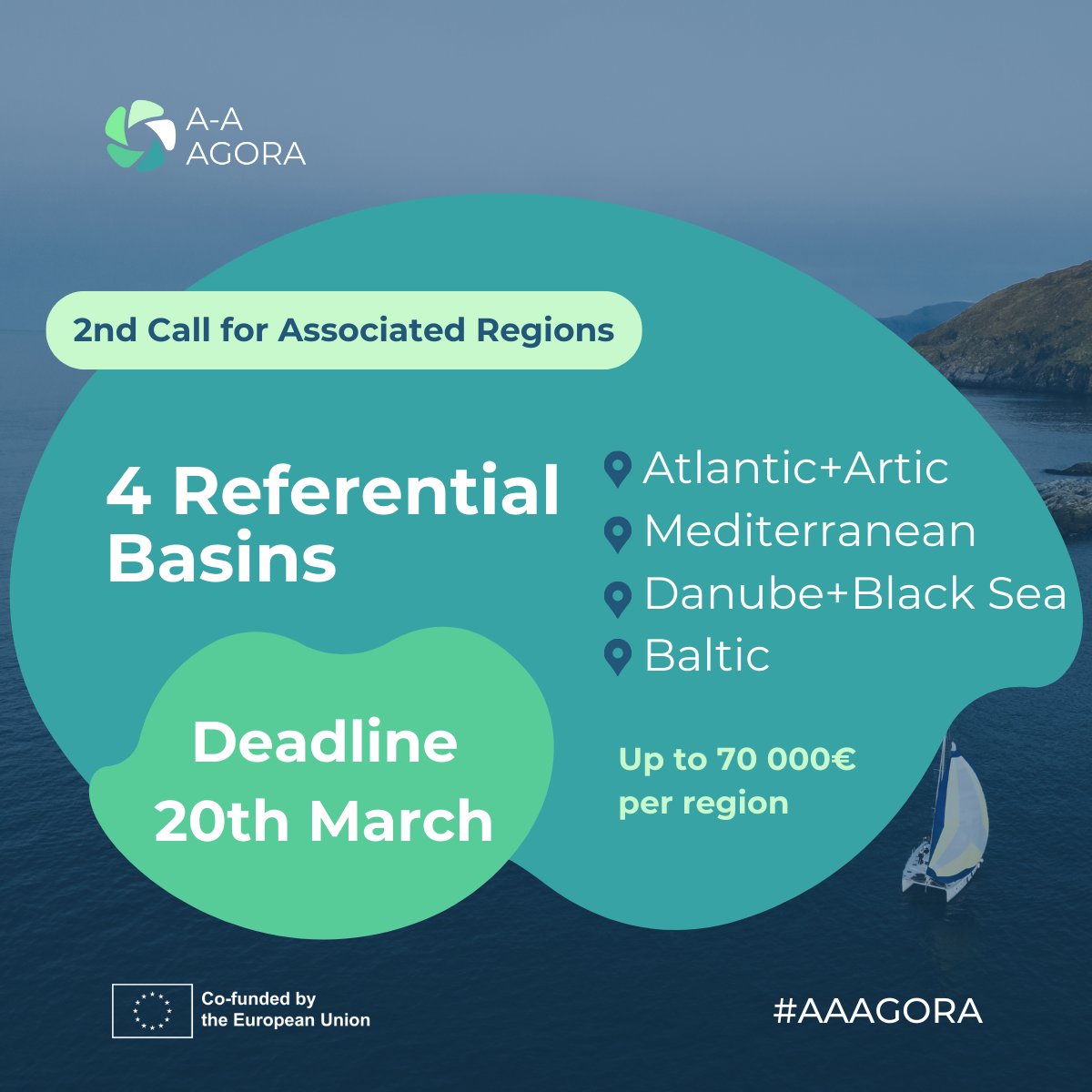 We are pleased to announce the launch the 2nd #Call for Associated Regions to participate in the A-AAGORA project 🌊 Want to know more about the expected involvement of these regions in our project? 👉 Find all the information here: lnkd.in/dNGe6bJj @bluemissionaa