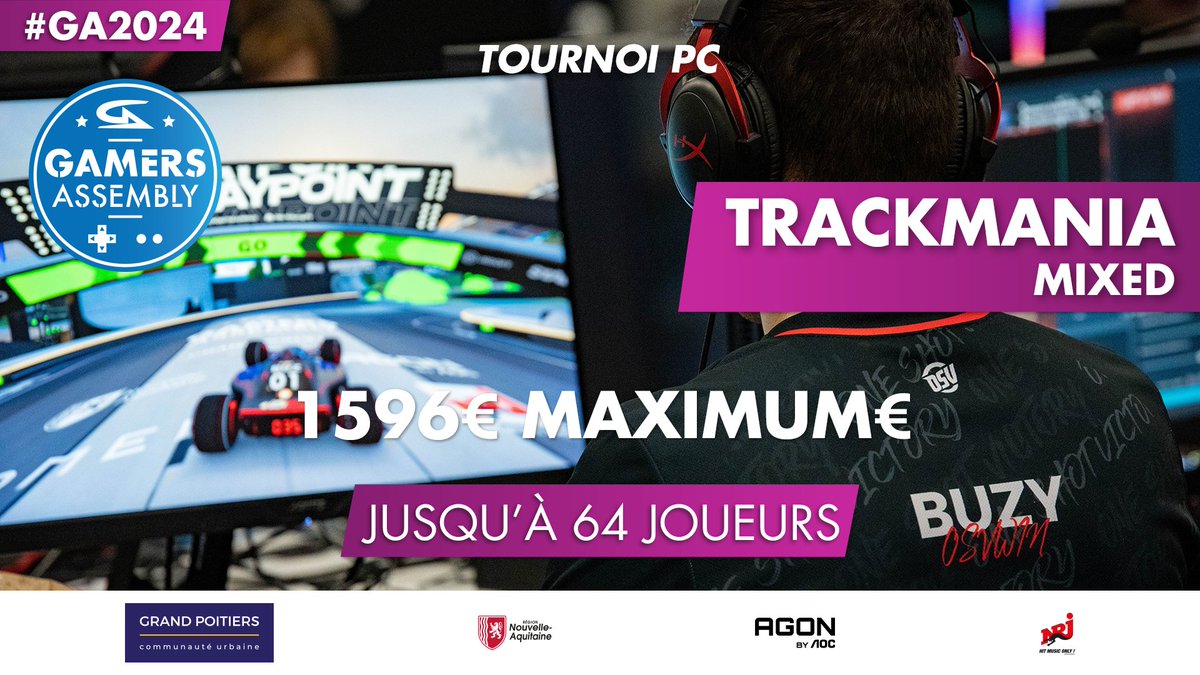 🏎️ Fais chauffer le moteur Maurice ! Trackmania 2020 Mixed revient pour cette #GA2024 ! Les inscriptions ça se passe juste ici : 
ga2024.gamers-assembly.net/tournois/track…