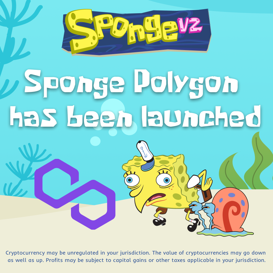 📣 Attention, #SPONGERS! Here is some important information to remember about $SPONGE V2! $SPONGE V1 has officially been discontinued, and V2 has been launched on #Polygon! 🔥 Learn more about the token details below 👇 polygonscan.com/token/0x53df32… 🧵1/3