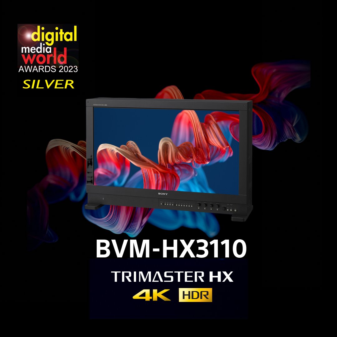 Our BVM-HX3110 4K HDR Professional Grading Monitor won Silver at the 2023 Digital Media World Awards for post-production.

Full list: bit.ly/49p4t6p