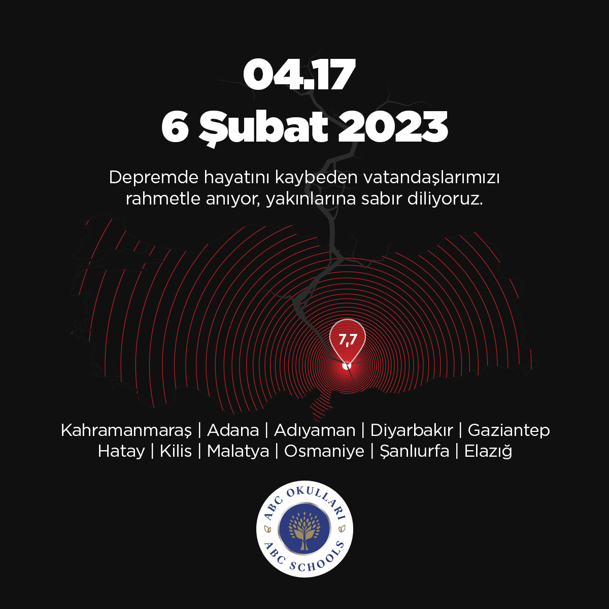 Birlik, beraberlik ruhuyla bir araya geldiğimiz, o ruhun gücüne inanıp kenetlendiğimiz, hiç unutulmayacak acıların miras kaldığı 6 Şubat 2023... Üzerinden geçen hiçbir zaman aralığı, yaşanan kayıpları ve acıları unutturmayacak. Ülkemizin tarihinde derin bir iz bırakan…