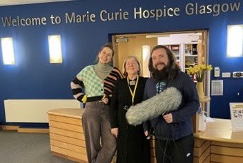 Fantastic morning with the @EastDunbartonsh COVID memorial team recording the @MarieCurieSCO reflections soundscape! Thanks to all our staff & #volunteers for sharing their reflections! #community