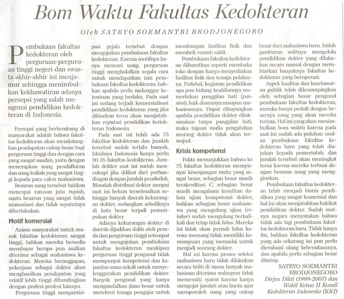 Menarik untuk dibaca, masih relate sama yg kmren mau buka 300 FK tuh 🫣🫢