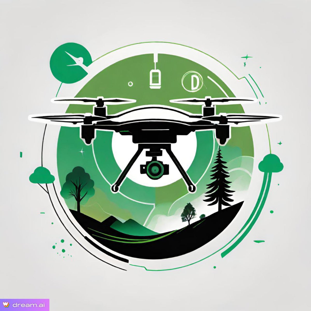 ClaudiaGrossi4's tweet photo. I have been playing with the #artificialintelligence to design the logo of our new project #gammadrone. Joining #IAdesign and by hand postproduction maybe the best option. We will present the final chosen logo!! @CSN_es #environmentalradioactivity #droneforradiationprotection https://t.co/6iquC3GMjO