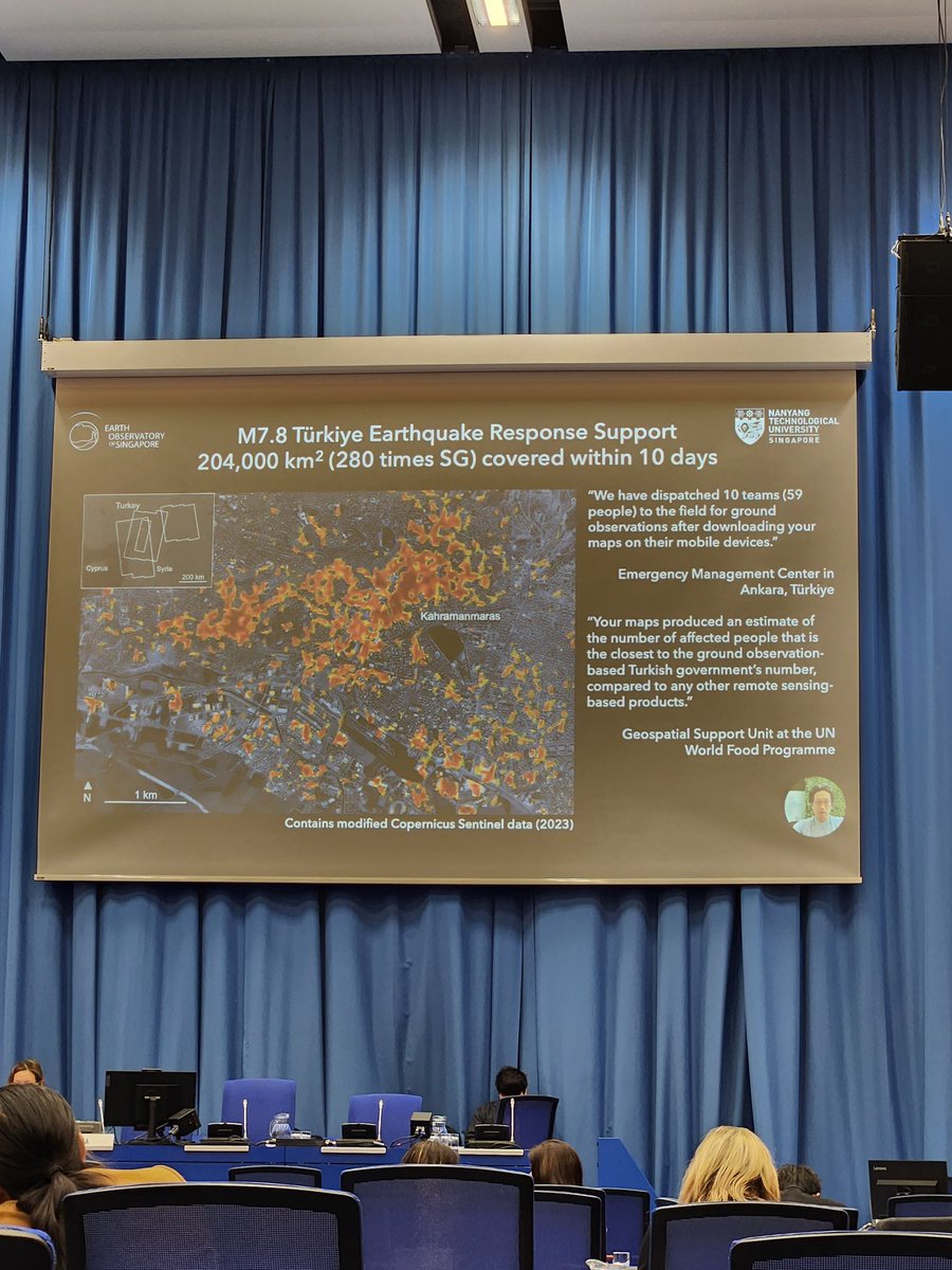 Singapore Mission Vienna (@sgpmissionvie) on Twitter photo Did you know that the Earth Observatory of Singapore's Remote Sensing Lab provides support for humanitarian assistance and disaster relief? Thank you to <a href="/NTUsg/">NTU Singapore</a> Dr Sang-Ho Yun for sharing during #STSC today! 🇸🇬 Did you know that the Earth Observatory of Singapore's Remote Sensing Lab provides support for humanitarian assistance and disaster relief? Thank you to <a href="/NTUsg/">NTU Singapore</a> Dr Sang-Ho Yun for sharing during #STSC today! 🇸🇬
