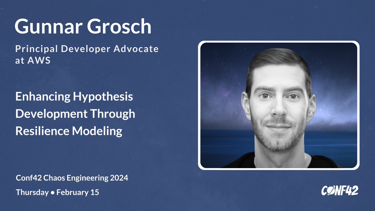 📣Level up your hypothesis game!
Join us for the #keynotetalk 'Enhancing Hypothesis Development Through #Resilience Modeling' by @GunnarGrosch at #Conf42Chaos Engineering!

🌐conf42.com/Chaos_Engineer…

Don't miss out! 🚀

#Conf42Resilience #HypothesisHacks #ChaosEngineering