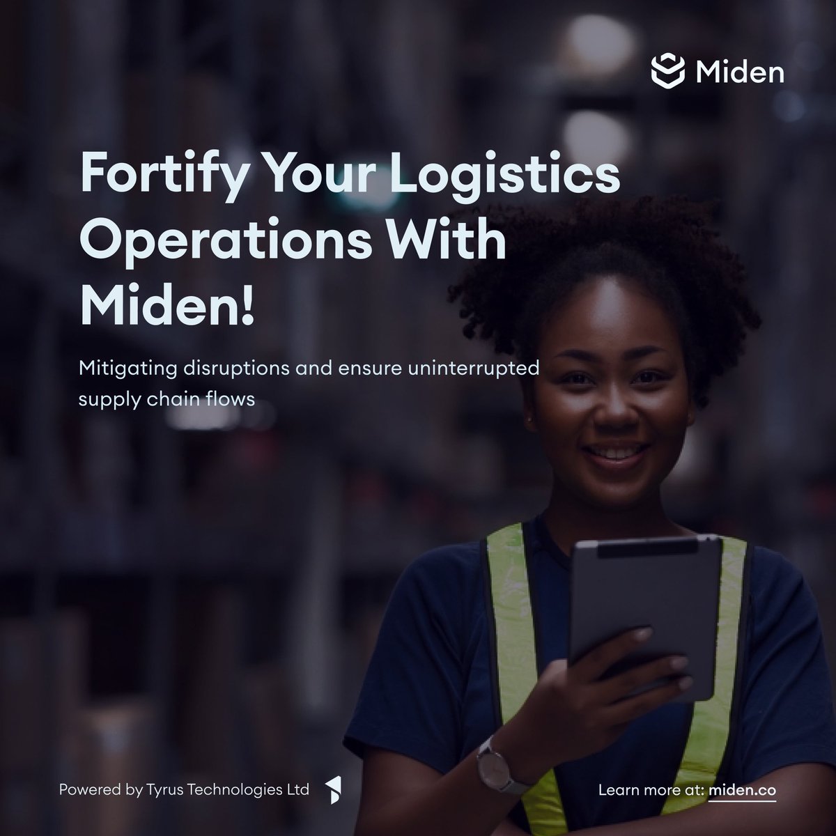 midenhq's tweet image. Strengthen your logistics game with Miden! 

Our virtual cards are the key to mitigating disruptions and ensuring an uninterrupted flow in your supply chain. 

Let’s elevate your operations! Get in touch Today, visit miden.co
.
.
.
#miden #logistics #uninterrupted