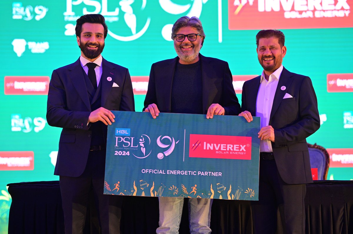 PakistanSuperLeague (@thepslt20) on Twitter photo HBL PSL 🤝 <a href="/InverexSolar/">Inverex Sports</a>
We’re thrilled to declare Inverex is now an official sponsor for HBL PSL! HBL PSL 🤝 <a href="/InverexSolar/">Inverex Sports</a>
We’re thrilled to declare Inverex is now an official sponsor for HBL PSL!