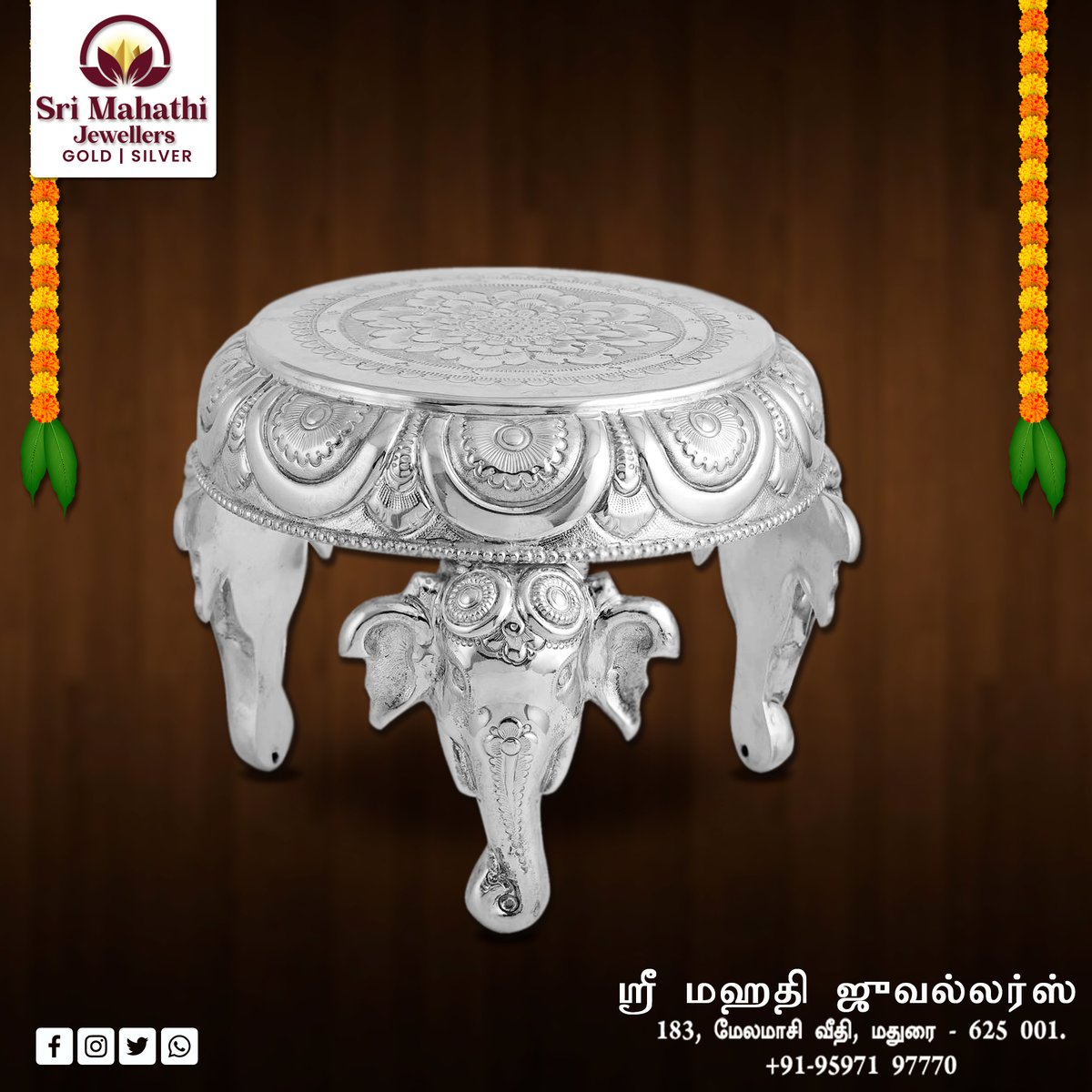 srimahathimdu's tweet image. Silver Mukkali with elephant face for pooja purpose from the house of Sri Mahathi Jewellers - Madurai.

#silvermukkali #silvervessels #silverarticles #silvergifts #silverpoojacollections #SriMahathiJewellers #SriMahathiJewellersMadurai