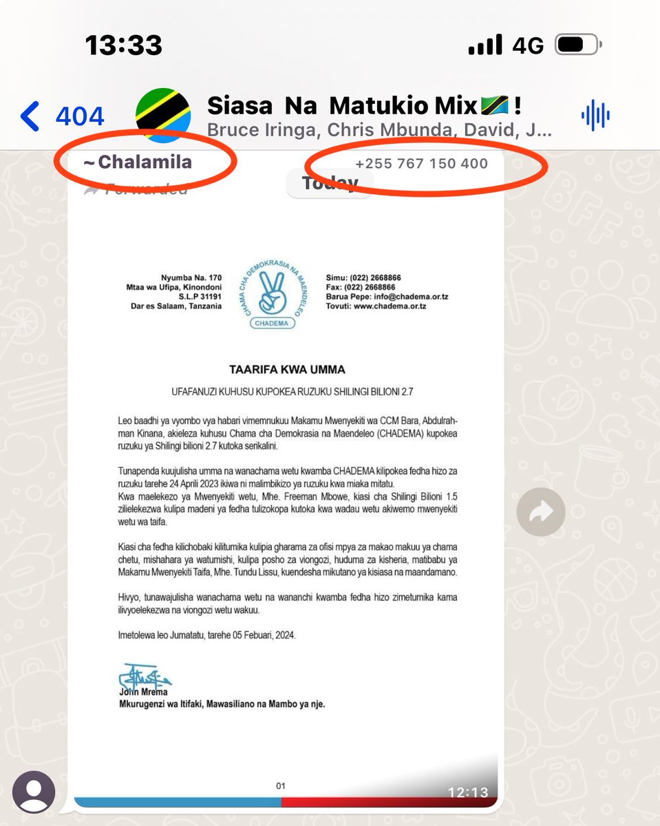 IAMartin_'s tweet photo. Mkuu wa Mkoa anawezaje kuwa mjinga wa kiwango hiki? Fikiria unaishi katika mkoa ambao RC wake anatengeneza taarifa na kuisambaza katika mitandao ya kijamii kinyume na sheria ya makosa ya mtandao

Sheria ya Makosa ya Mtandao, kifungu cha 16: Kutoa Taarifa za Uongo mtandaoni adhabu yake ni faini isiyopungua shilingi milioni tano au kifungo kisichopungua miaka mitatu au vyote kwa pamoja.

Tunajua, Tanzania hawa watawala wapo juu ya sheria za nchi yetu, lakini kwa makosa haya, Albert Chalamila angetakiwa kushtakiwa na akipatwa na hatia afungwe au atulipe faini au vyote kwa pamoja.

Katika nchi ambazo zimestaarabika, Albert Chalamila hawezi kuwa Mkuu wa Mkoa katika Jiji ambalo ni mahususi kimkakati katika uchumi wa Taifa. Ni mtu mwenye uwezo mdogo na hafifu kiuongozi. Hatoshi.

Gavana wa Cairo, Khaled Abdel-Aal Abdel-Hafez au Gavana wa Casablanca, Mohamed M’hidia. Huwakuti wanasambaza vitu vya kipumbavu katika makundi ya WhatsApp kama anavyofanya Albert Chalamila.

Brigedia Mtikila, MMM.