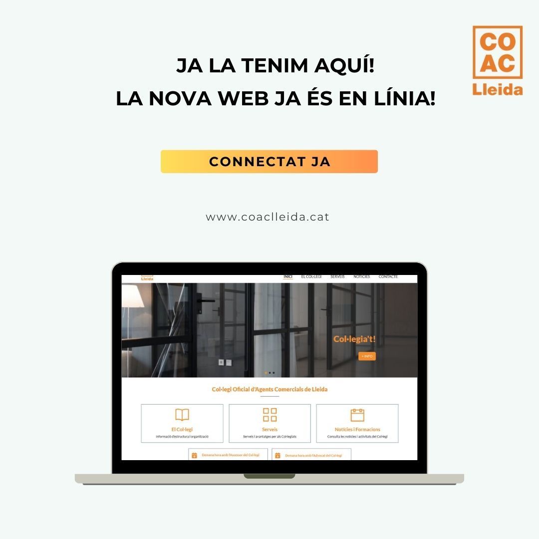 🎉Estem d'enhorabona. Volem compartir la nostra nova pàgina web! visita-la a buff.ly/3N3ZBKx  
🚀 Entra i viu una experiència digital renovada. Coneix tots els serveis del Col·legi d'Agents Comercials de Lleida. 
💼 Connecta't amb la comunitat d'#AgentsComercials.