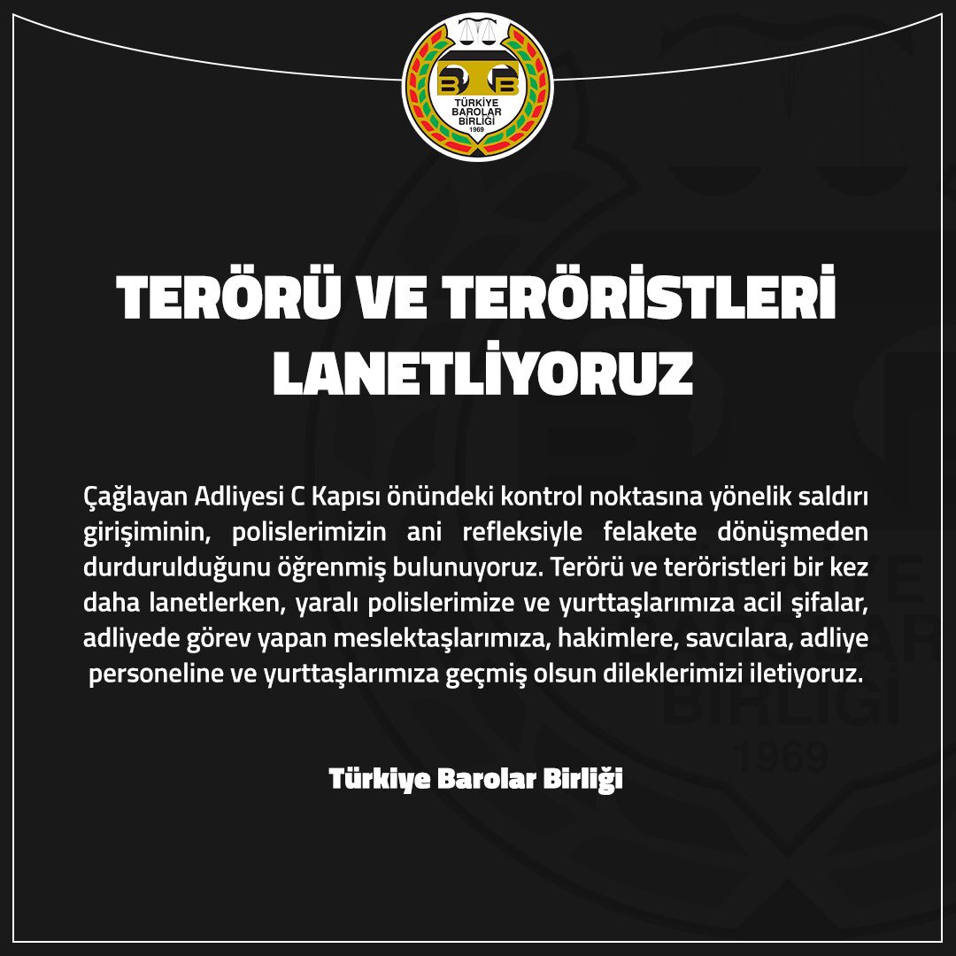 DHKP/C terör örgütü tarafından yapılan terör saldırısını lanetliyor, saldırıyı canı pahasına önleyen yaralı kolluk görevlilerimize ve yurttaşlarımıza acil şifalar diliyorum.