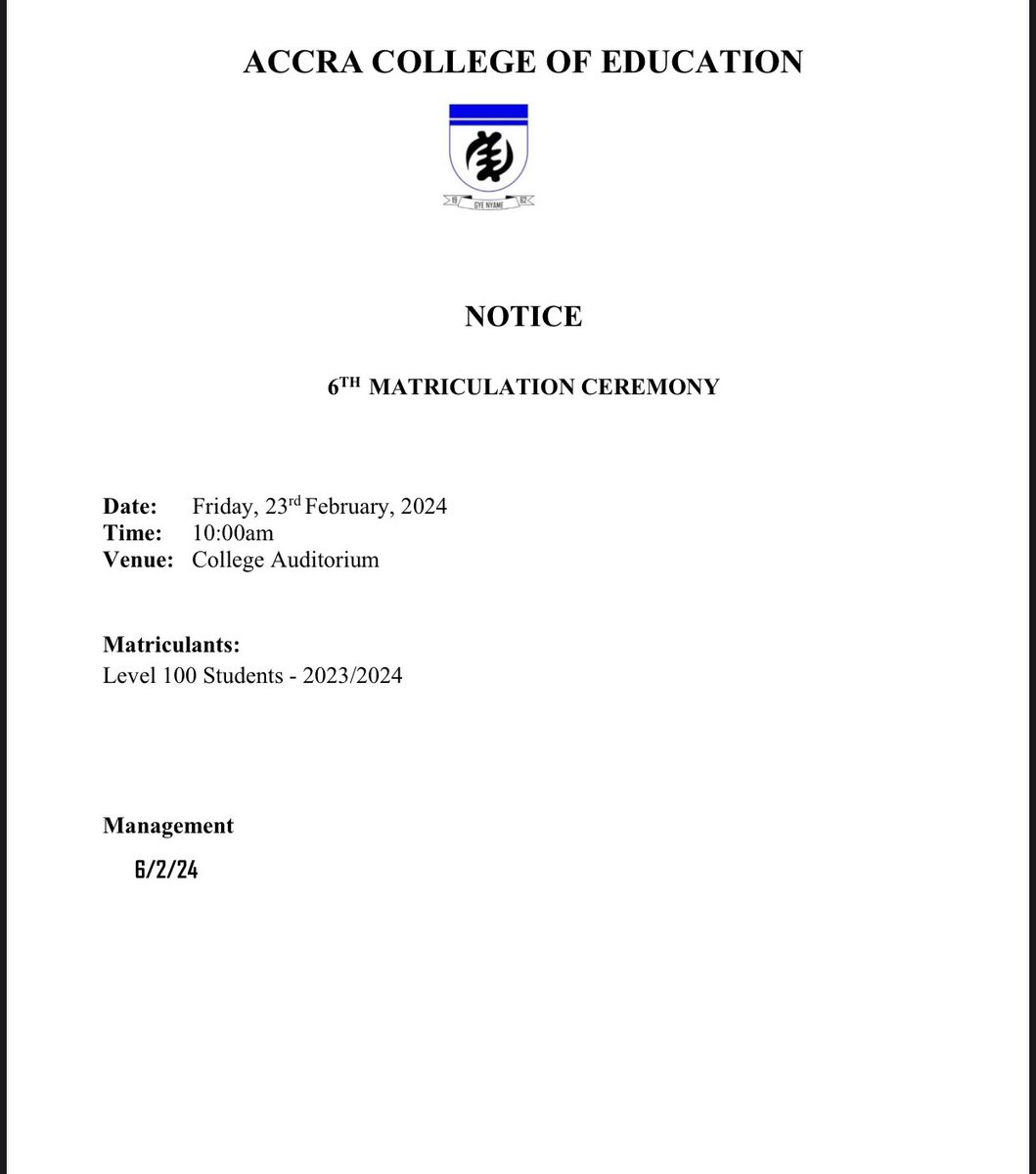 ACCRA COLLEGE OF EDUCATION tweet media