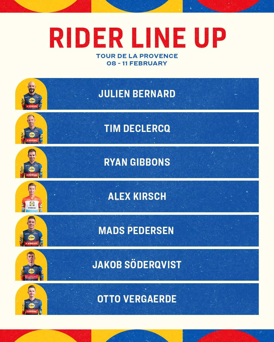 Four days of racing coming up for this bunch at Tour de la Provence 🇫🇷🫡