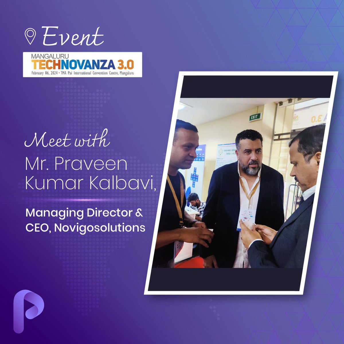 Strategic minds converge: Pangeanis CEO Dr Mohammad Al-Arab, and Novigo Solutions MD & CEO Mr. Praveen Kumar Kalbavi discuss innovation pathways. #SiliconBeachOfIndia #MangaluruTechnovanza3.0 #GCC #startupecosystem #growth #technology #networking #startupshowcase #productlaunch