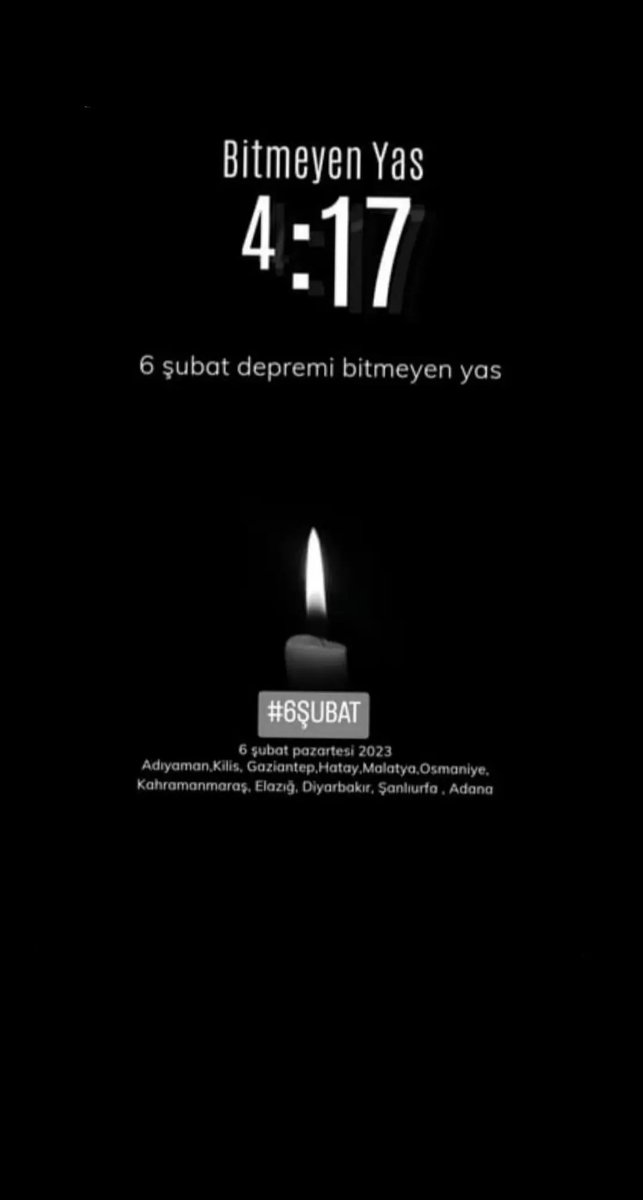 Bitmeyen yas...
6 şubat...