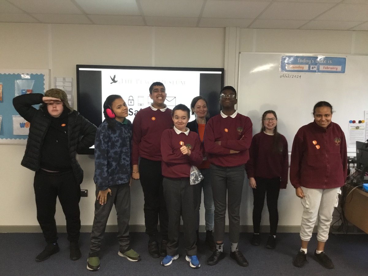 Many thanks to Jude @PeaceMuseumUK who delivered workshops @bentsgreensch on @safeinternetday The students had fantastic engagement & answered questions on equality, fake news, how to keep safe online and how to help others be safe #SaferInternetDay #SEND