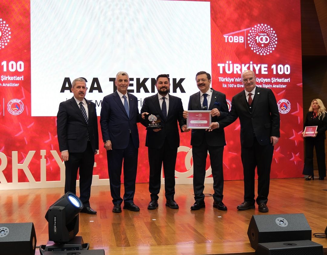 Ticaret Bakanı Sn. Ömer Bolat ve TOBB Başkanı Sn. M. Rifat Hisarcıklıoğlu'nun başkanlığında gerçekleşen "Türkiye 100 Ödül Töreni"nde %297 büyüme oranı ile ödül alan Odamız Üyesi ACA Teknik İnşaat Mimarlık Ticaret A.Ş.'yi tebrik ediyor, başarılarının devamını diliyoruz.