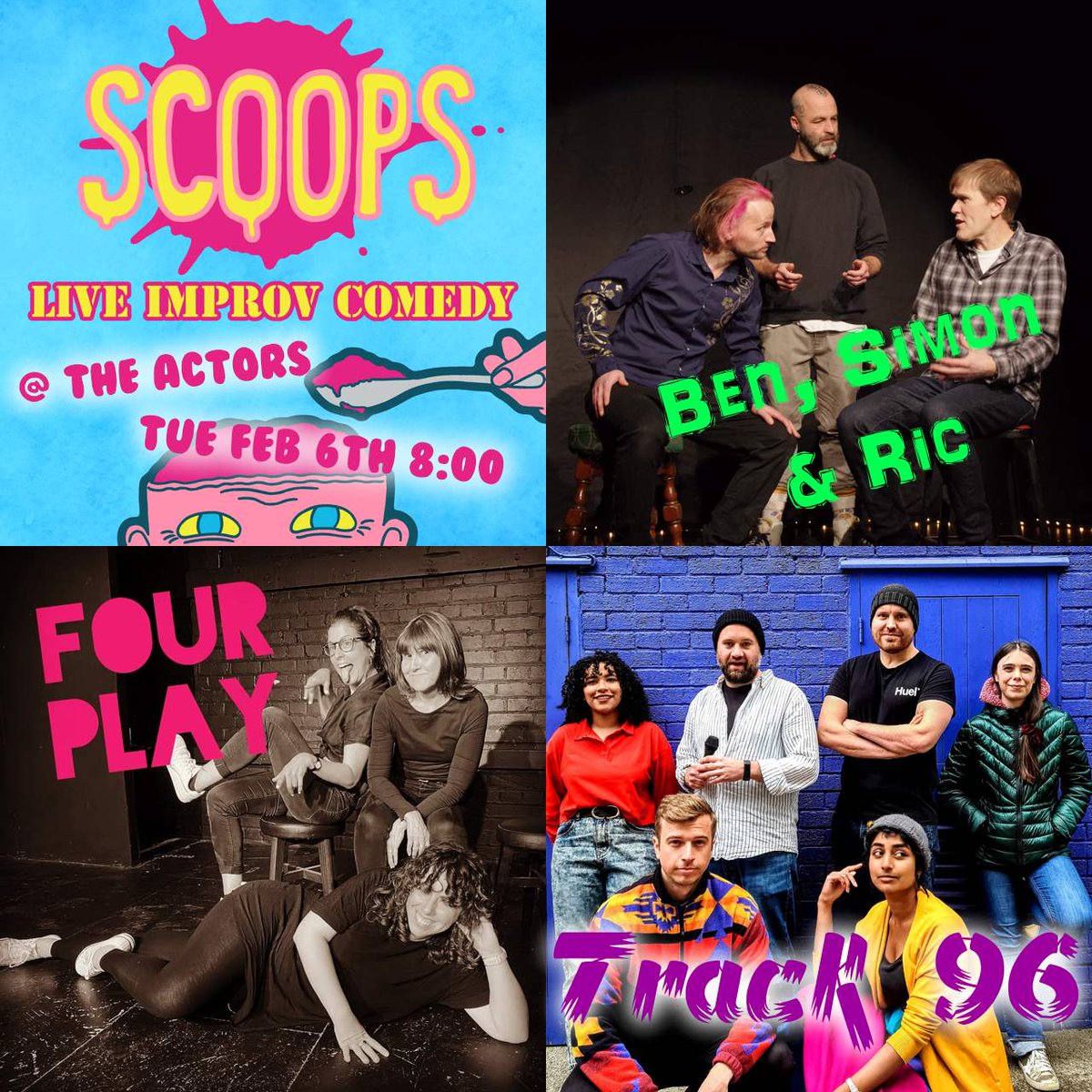 scoopsimprov's tweet photo. Join us tonight at 8 for three fantastic acts and an improv jam at the Actors! Doors from 7:45. Tickets: https://t.co/We8PR6hVIJ
#improv #improvcomedy #comedyshow #brightoncomedy #improvcomedybrighton #comedynight #brightonimprovscene #comedy https://t.co/RpymHZCsLo