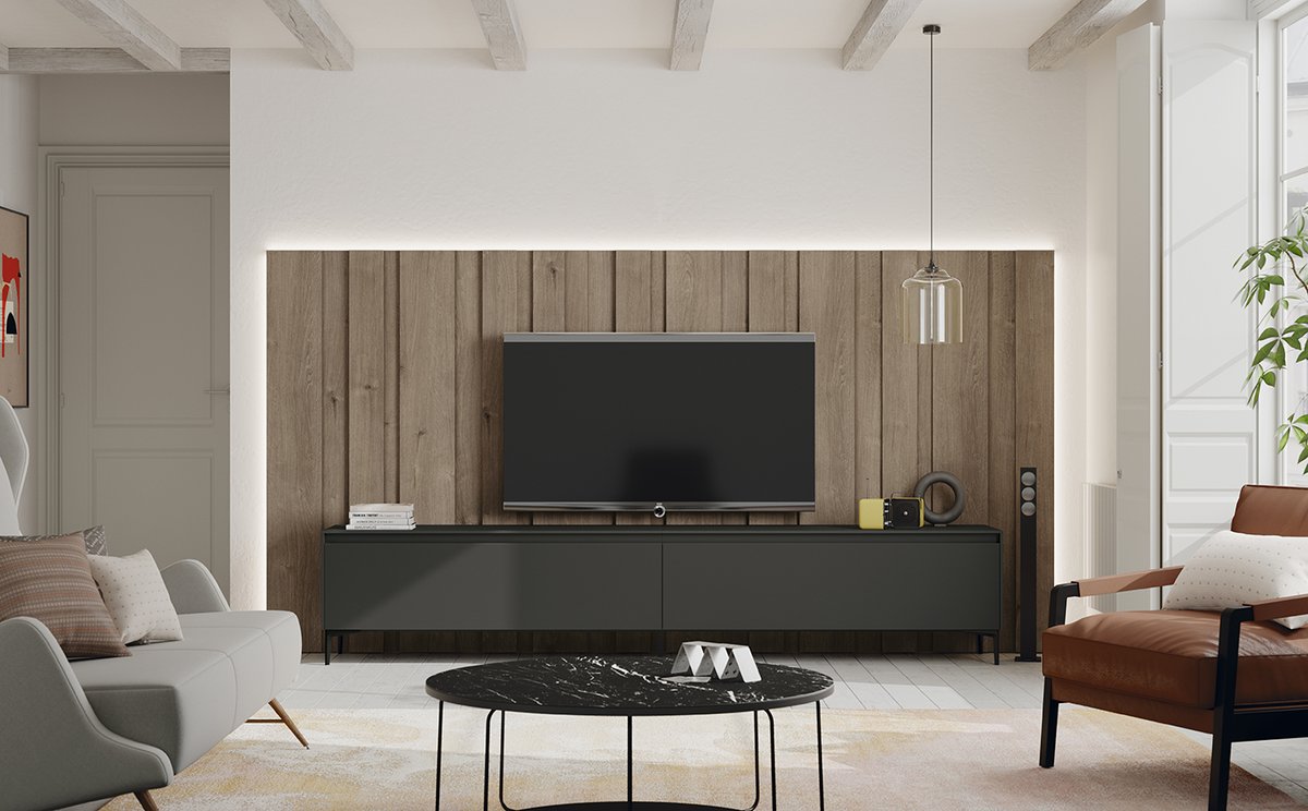 mobenia's tweet photo. 📍The 𝐍𝐢𝐦 irregular panel can be used as a vertical covering on any smooth wall or as a back frame in a TV composition. A section whose perimeter can be framed through the use of LED lighting strips. The result? 👉 A calm but at the same time dynamic and characterizing scheme. https://t.co/Yq2uOyNcbz