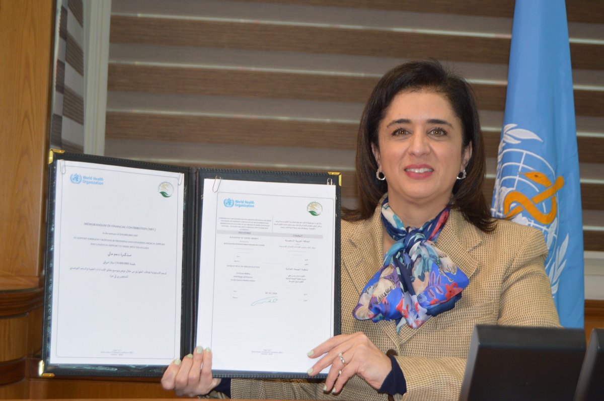 HananBalkhy's tweet photo. Thank you @KSrelief for your generous contribution to our ongoing response in Gaza. Your support will ensure that 1 million people have access to emergency health services, and reflects our shared commitment to reducing suffering and saving lives. https://t.co/heKiNK0QoC