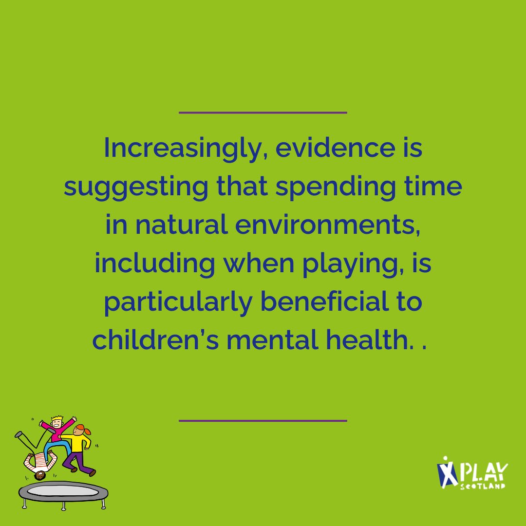 It’s #childrensmentalhealthweek, and we’re sharing research on the power that play can have for children &amp; young people’s mental health, especially #outdoorplay. You can find our full report here: playscotland.org/resources/play…
🌳 Keep Playing 🪁 
#playformentalhealth #playeveryday