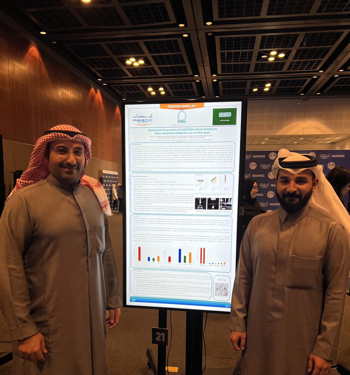 صورة تجمعني بالدكتور خالد العنزي 
المشرف على بحث الإمتياز 
والذي شاركنا فيه كبوستر في مؤتمر إيدك لطب الأسنان في دبي
AEEDC DUBAI 2024
#aeedcdubai