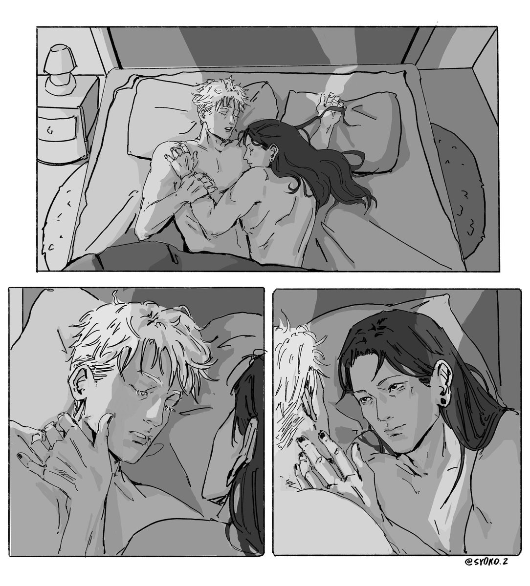 Sy0ko2's tweet photo. Light of his life 
#jjk #JujutsuKaisen #jujutsukaisenfanart #satosugu #satorugojo #SuguruGeto #stsg https://t.co/Wf8mpUVxTi