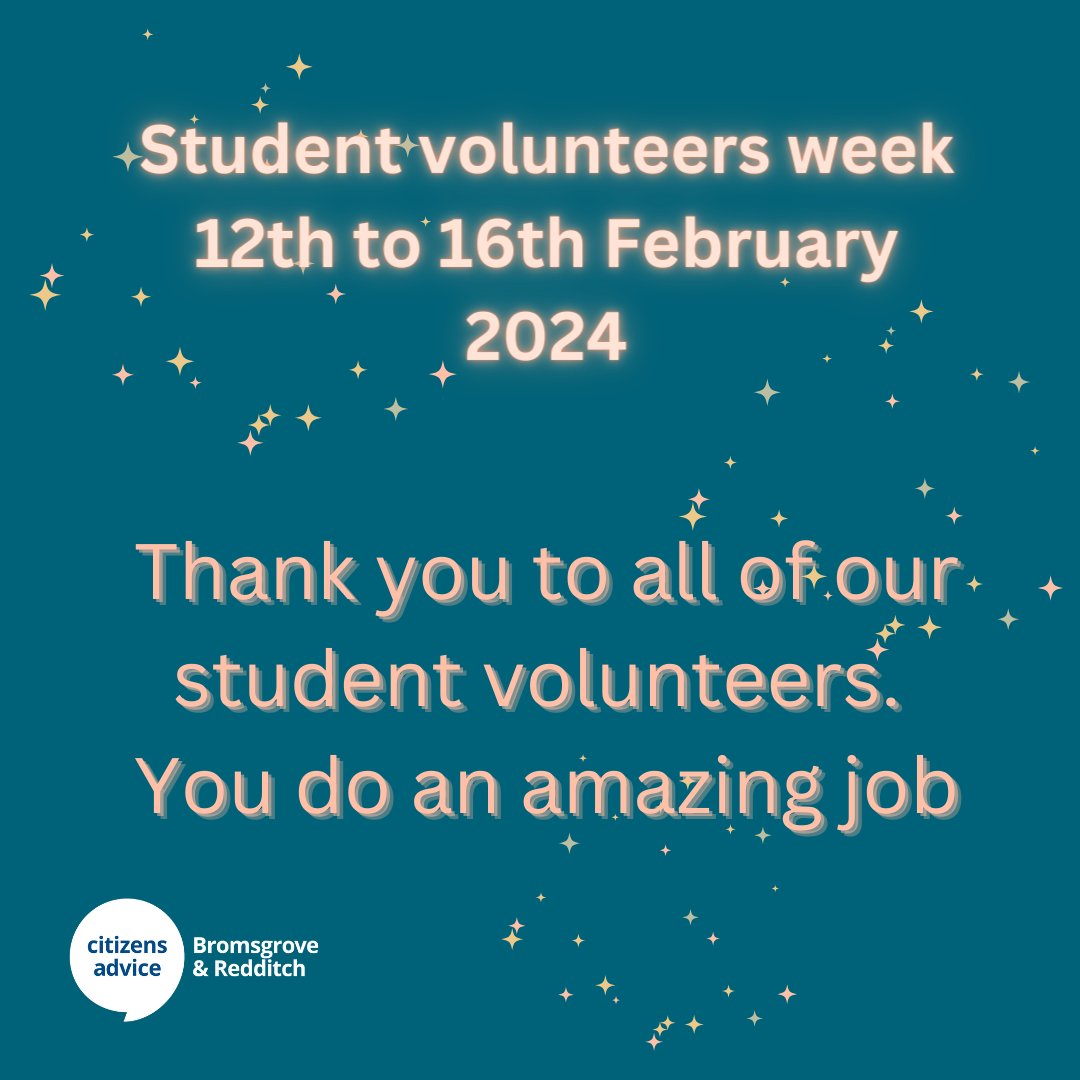 Bromsgrove&Redditch (@bromsgrovecab) on Twitter photo Its student volunteers week. 😀🙌 You give so much to help our clients, thank you from CABR #SVW2024 <a href="/CitizensAdvice/">CitizensAdvice</a> <a href="/StudentVolWeek/">Student Volunteering Week</a> #volunteering Its student volunteers week. 😀🙌 You give so much to help our clients, thank you from CABR #SVW2024 <a href="/CitizensAdvice/">CitizensAdvice</a> <a href="/StudentVolWeek/">Student Volunteering Week</a> #volunteering