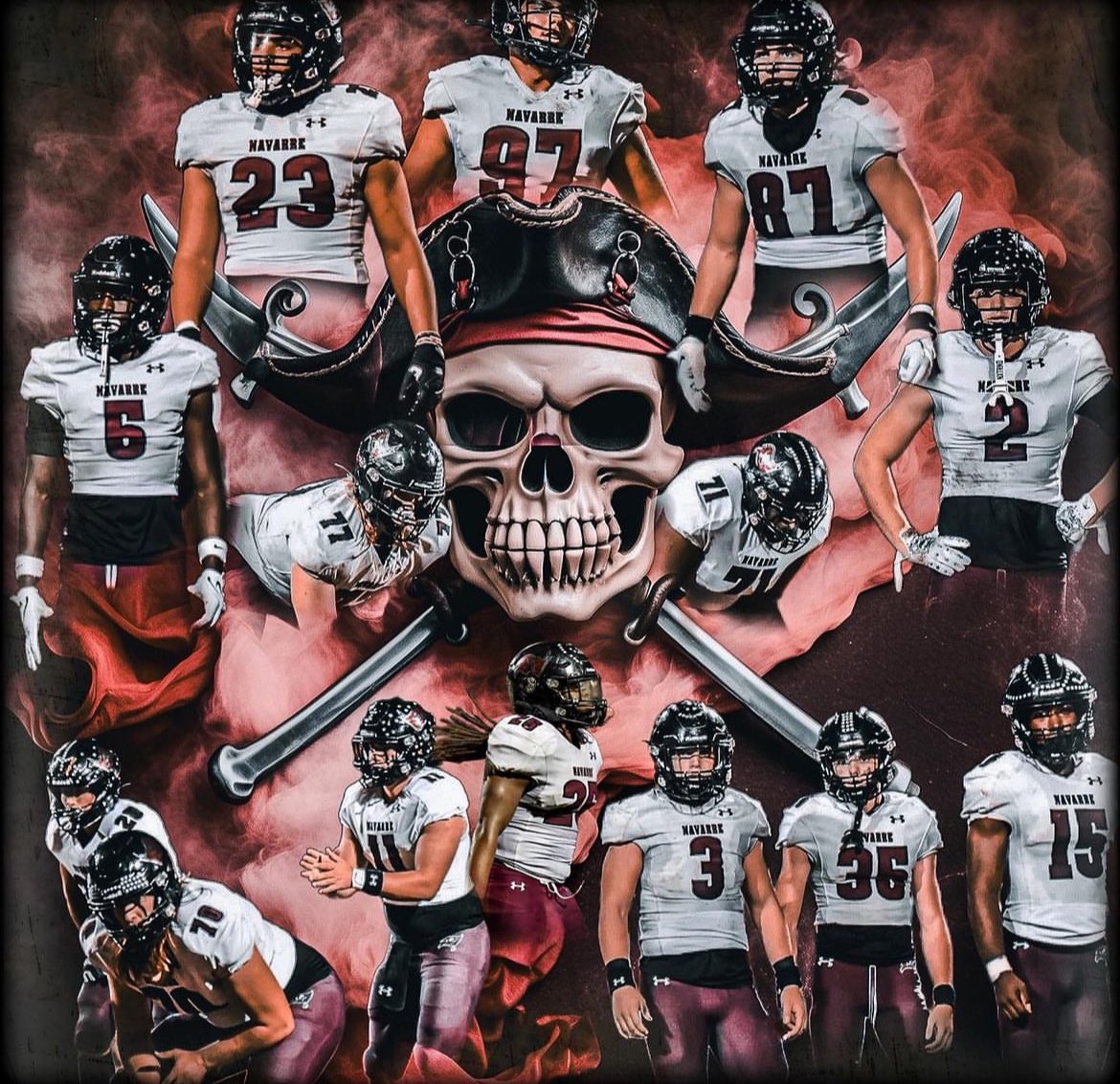 Navarre has had six commitments in the 2024 Class:

TE Braydon "BB" Brown - Stetson University 
OL Charlie Cottrell - Birmingham Southern
WR Terence Marshall - Western Michigan
DB Tyrell Marshall - UWF
QB Hunter Pfiester - Maryville College
OL Jaxson Spalla - Maryville College