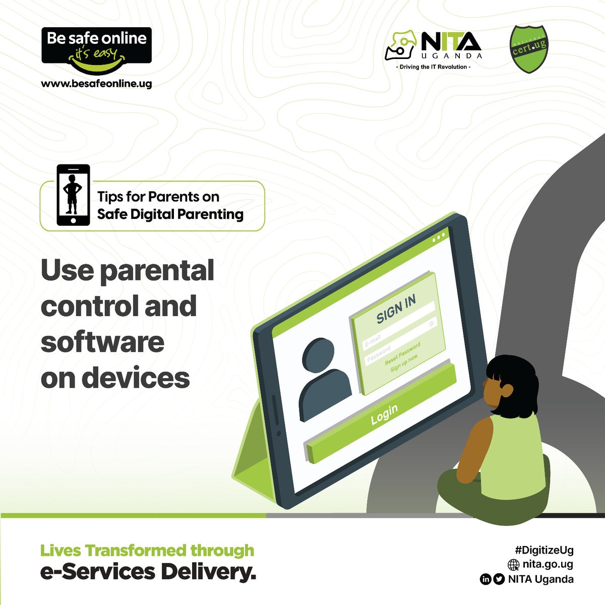 2️⃣ Utilize parental controls & software to manage device usage. #BeSafeOnlineUg #SID2024 #DigitizeUG