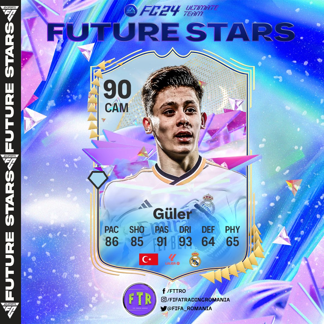 2dk_spor's tweet photo. 🇹🇷Real Madrid'in genç yıldızı Arda Güler'in, EA FC 24'ün Ultimate Team modundaki Future Stars kartları arasında yer alması bekleniyor.🌟 https://t.co/tCcekUKykB
