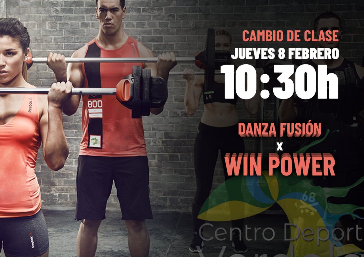 Próximo jueves cambiamos la clase de Danza Fusión por Win Power. Perdonad las molestias.