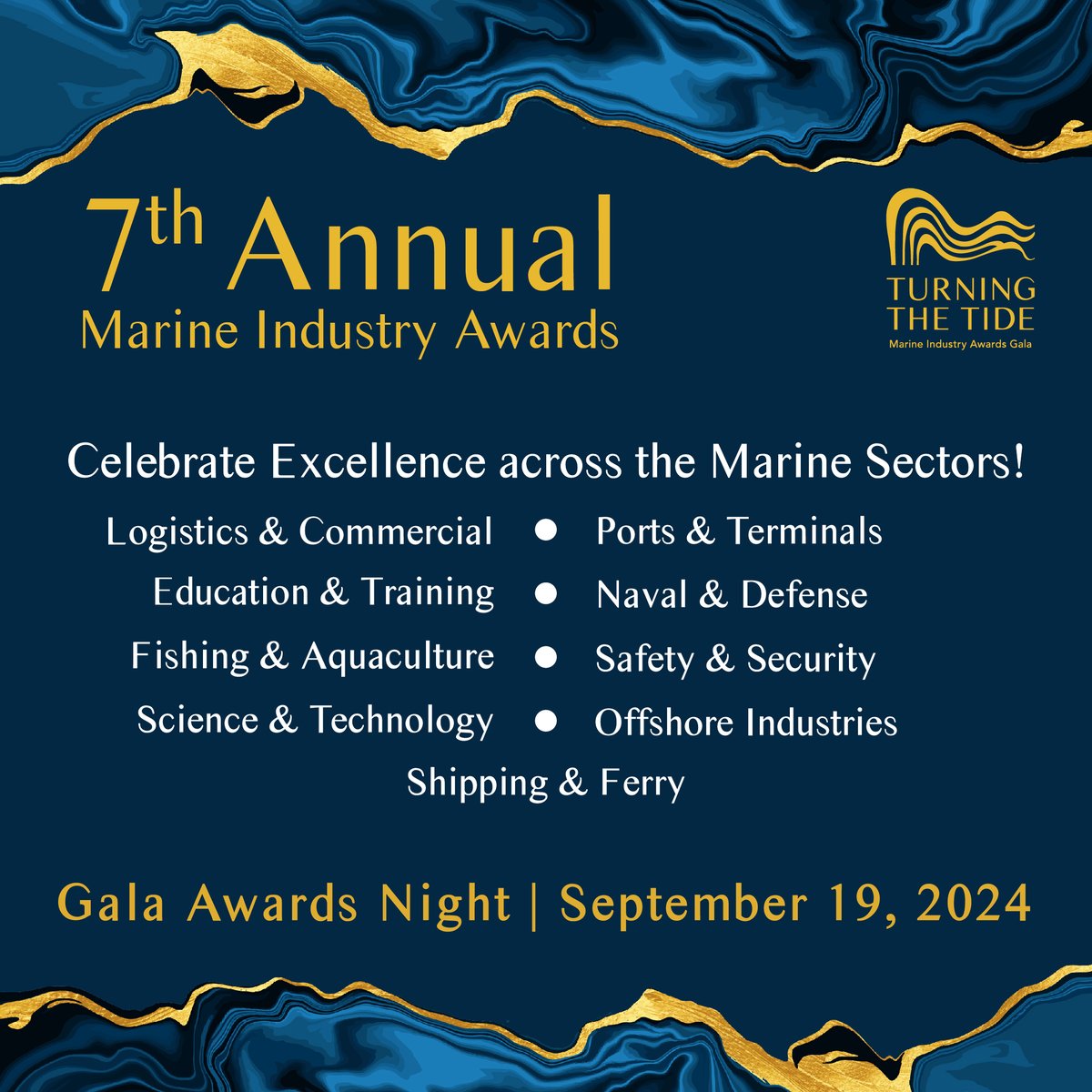 Don't miss out on the chance to recognize outstanding contributors in the Marine Industry! 🚢 The deadline for the Turning the Tide Marine Industry Awards nominations is February 23rd.
Explore the chance to celebrate those who have left a memorable mark across the marine sectors.