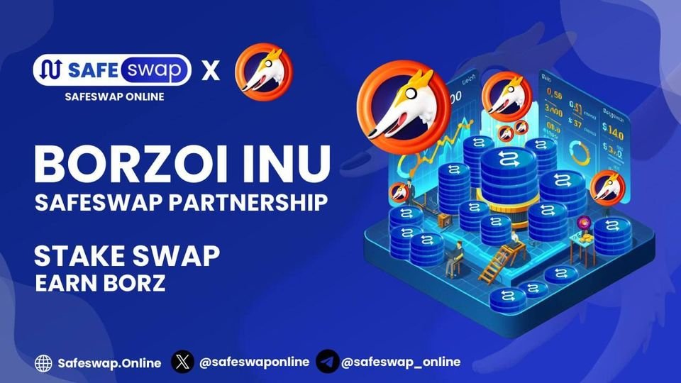 Introducing the SafeSwap Community Staking Pool - 365 Days of Borz Token Rewards! We are thrilled to announce the launch of this SafeSwap Community Staking Pool staking.safeswap.online/borz Read More : safeswap.online/.../introducin…… #BSC #Staking #SafeSwap #Swap $Borz $Swap