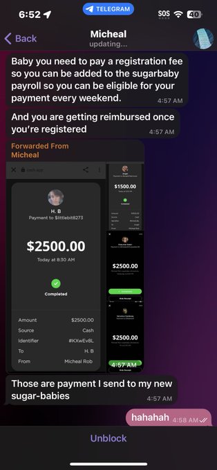 @Micheal2098750 Another scammer. Choosing to help all the findoms. Block em or harass them 🤦🏻&zwj;♀️🤷🏻&zwj;♀️<a class="tags" target="_blank" title="On Twitter" href="/?out=eyJ0eXAiOiJKV1QiLCJhbGciOiJIUzUxMiJ9.eyJpYXQiOjE3MjQ4MDU4MzQsImlzcyI6InR3cG9ybnN0YXJzLmNvbSIsIm5iZiI6MTcyNDgwNTgzNCwiZXhwIjoxNzU2MzQxODM0LCJyZWRpcmVjdF91cmwiOiJodHRwczovL3R3aXR0ZXIuY29tL01pY2hlYWwyMDk4NzUwIn0.lgd_5ZbJeQImAOmtcgaEzyxneEKCpylCX3CLTVrphSP8BZhbg_XuhrMuoQq0n7yaQq1q8UeY9AdVkhzVSSOKvw">@Micheal2098750</a><a href="/tag/diddy"class="tags"><span>#diddy</span></a><a href="/tag/survivingdiddy"class="tags"><span>#survivingdiddy</span></a><a href="/tag/pdiddy"class="tags"><span>#pdiddy</span></a>