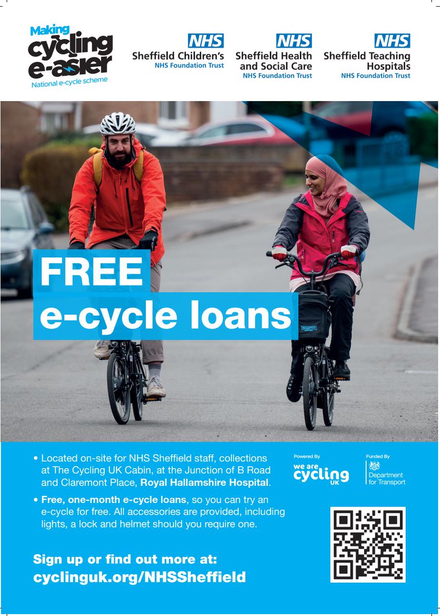 Andrew Douglas (@andydouglasgp) on Twitter photo Amazing opportunity for NHS staff to loan an e-bike for FREE for a month- I've just checked and can pick one up from this Friday!
cyclinguk.org/nhssheffield
<a href="/movemoresheff/">Move More Sheffield</a> <a href="/STH_Travel/">STHActiveTravel</a> <a href="/SHSCFT/">Sheffield Health and Social Care NHS FT</a> <a href="/SheffChildrens/">Sheffield Children's</a> <a href="/STHActiveTravel/">STHActiveTravel</a> <a href="/STH_AHPs/">AHPs Sheffield Teaching Hospitals NHS FT</a> <a href="/CyclingInASkirt/">CyclingInASkirt</a> Amazing opportunity for NHS staff to loan an e-bike for FREE for a month- I've just checked and can pick one up from this Friday!
cyclinguk.org/nhssheffield
<a href="/movemoresheff/">Move More Sheffield</a> <a href="/STH_Travel/">STHActiveTravel</a> <a href="/SHSCFT/">Sheffield Health and Social Care NHS FT</a> <a href="/SheffChildrens/">Sheffield Children's</a> <a href="/STHActiveTravel/">STHActiveTravel</a> <a href="/STH_AHPs/">AHPs Sheffield Teaching Hospitals NHS FT</a> <a href="/CyclingInASkirt/">CyclingInASkirt</a>