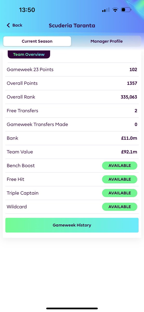 102 נקודות, בלי חילופים, בלי צ׳יפים, עם 11 מיליון בבנק, פיד פנטזי אני בדרך!