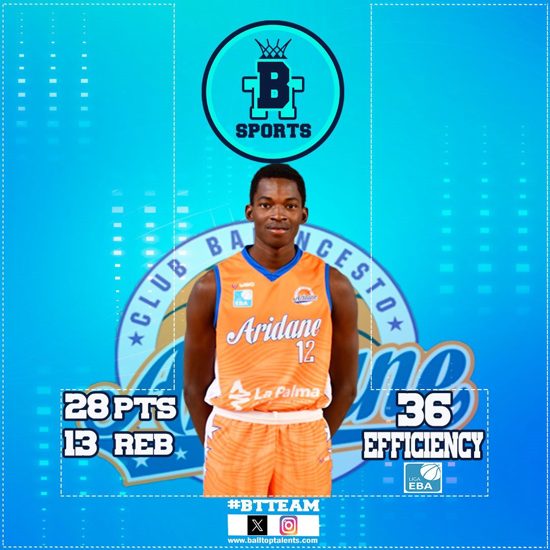 ADAMA TRAORE  <a href="/cbaridane/">CB ARIDANE</a> , jornada 16 y 17 de liga EBA 

💪🏾🔥

#BTTEAM