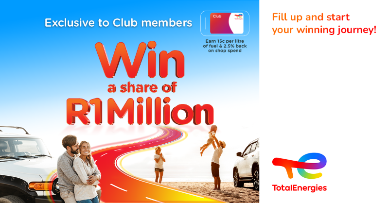 TotalEnergiesZA's tweet photo. We want to know how R10 000 would change your life. ❤️

Join the TotalEnergies Club, spend R500 when you fill up, and start your winning journey. Let us know in the comments below and you could stand a chance to win! 🎉