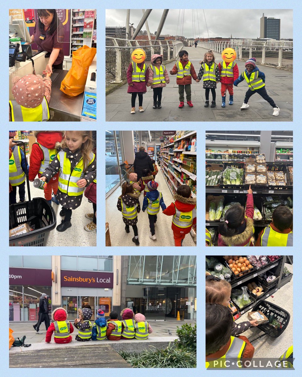 Some friends from #TeamNursery went on an adventure into our local town this morning to be shoppers and buy healthy toppings and ingredients, ready to cook our very own pizzas! 🍕💙 #HealthyConfidentIndividuals