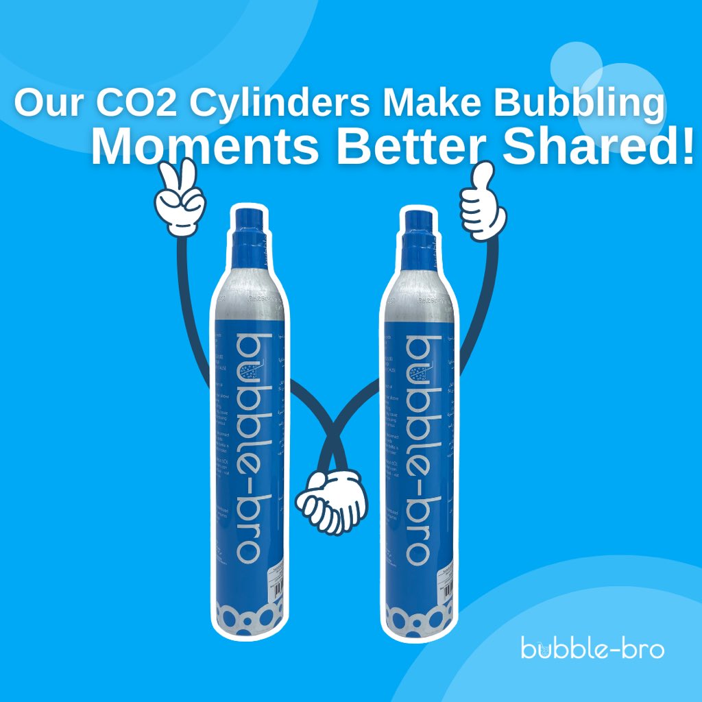 CO2 Cylinder - for DrinkMate & Sodastream Soda Makers - bubble-bro
