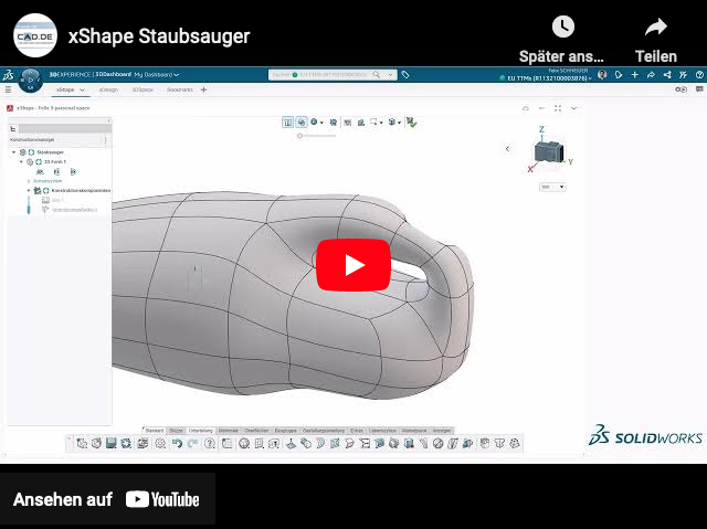 CADdeNewsletter's tweet photo. https://t.co/a1uIZuumEY xShape: Sub-D-Modellierung | Komplexe Geometrie & organische Formen @SOLIDWORKSDE @SOLIDWORKS #xshape #cad #Engineering https://t.co/iQcVWFNgxZ