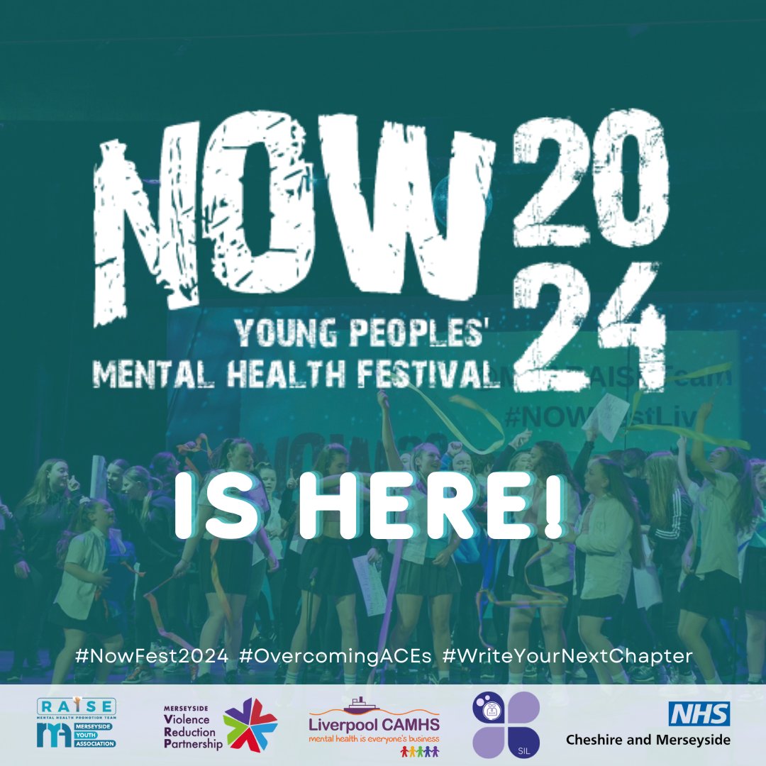 MYARAISETeam's tweet photo. ๐ฃ NOW Fest 2024 is here! ๐
Head on over to our Instagram to keep up to date on all things NOW over the next 3 days!
๐ฒ https://t.co/MX7L5nwbDk
#NowFest2024 #OvercomingACEs #WriteYourNextChapter
@merseyidevrp @liverpoolcamhs @SI_Liverpool @NHSCandM https://t.co/aJ4uHB4RkI