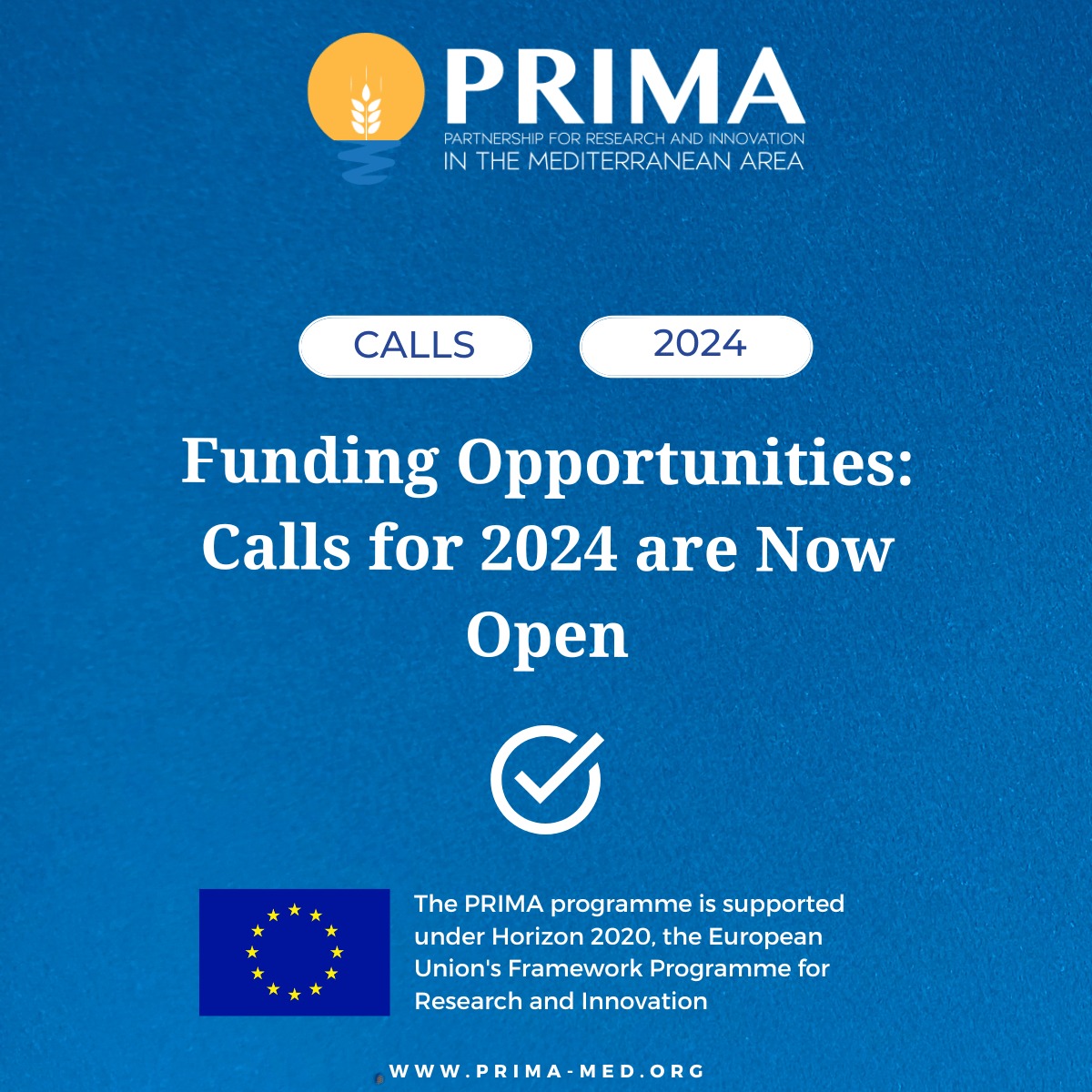 unimed_network's tweet image. The #PRIMA2024 calls for proposals are open for Euro-Mediterranean #research &amp;amp; #innovation projects on:
💧 #WaterManagement
🌾 #FarmingSystems
🌽🍴 #AgrifoodValueChain
Deadline for applications ⏳
🟢 2 April Section 1
🟢 4 April Section 2
👉 prima-med.org/funding-opport…
@PrimaProgram